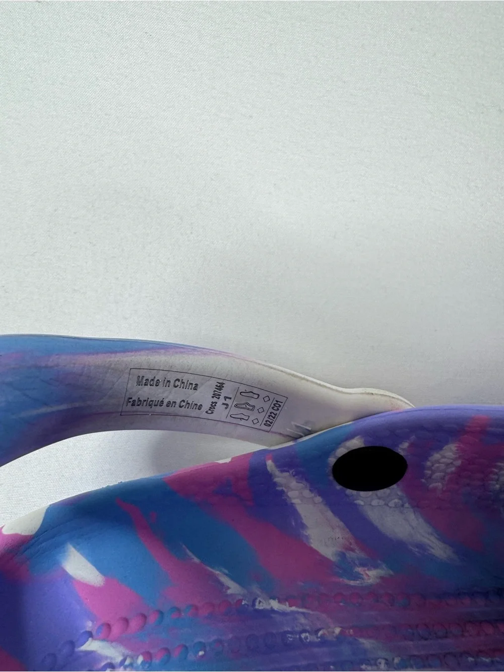 Toddler Girl's Size J1 Pink Purple Blue Tie Dye Crocs